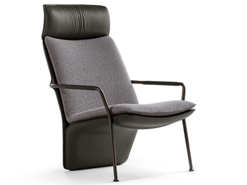 ARABESQUE - Upholstered armchair with headrest by Poltrona Frau - view 2